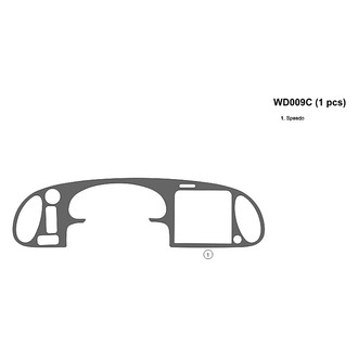 B&I® - 2D Real Carbon Fiber Small Dash Kit (1 Pc)