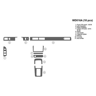 B&I® - 2D Blackwood Full Dash Kit (10 Pcs)