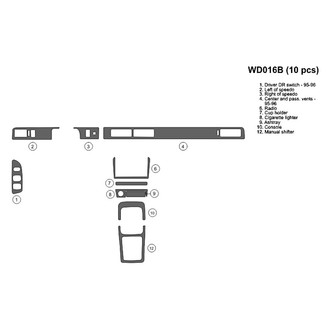 B&I® - 2D Blackwood Full Dash Kit (10 Pcs)