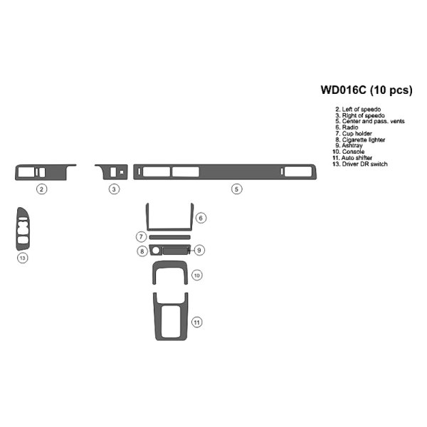 B&I® - 2D Full Dash Kit