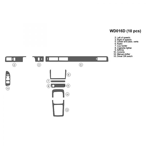 B&I® - 2D Full Dash Kit