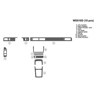 B&I® - 2D Blackwood Full Dash Kit (10 Pcs)