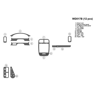 B&I® - 2D Blackwood Full Dash Kit (12 Pcs)