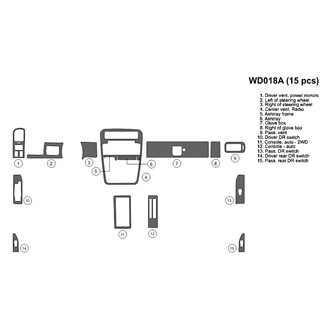 B&I® - 2D Blackwood Full Dash Kit (15 Pcs)