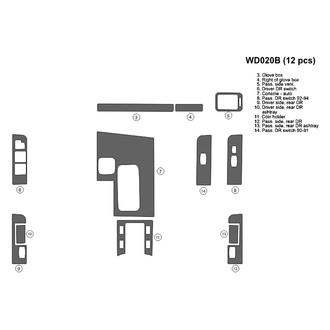 B&I® - 2D Blackwood Full Dash Kit (12 Pcs)