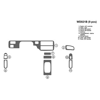 B&I® - 2D Blackwood Full Dash Kit (9 Pcs)