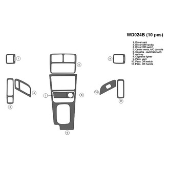 B&I® - 2D Blackwood Full Dash Kit (10 Pcs)