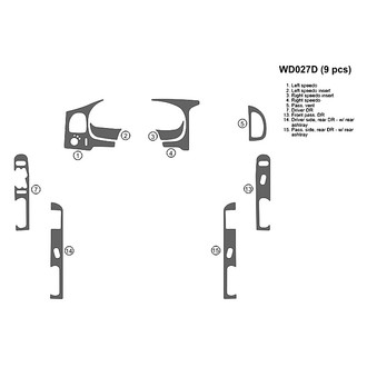 B&I® - 2D Blackwood Small Dash Kit (9 Pcs)