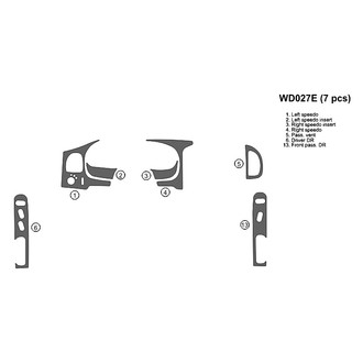 B&I® - 2D Blackwood Small Dash Kit (7 Pcs)