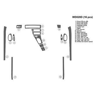 B&I® - 2D Blackwood Full Dash Kit (16 Pcs)