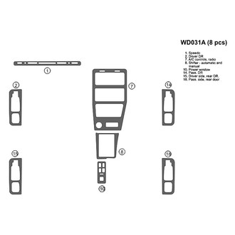 B&I® - 2D Blackwood Full Dash Kit (8 Pcs)