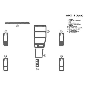 B&I® - 2D Blackwood Full Dash Kit (8 Pcs)