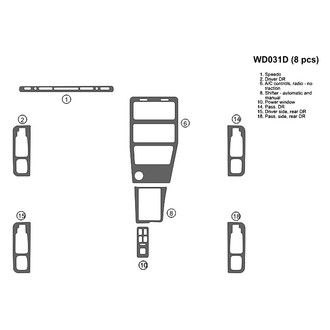 B&I® - 2D Blackwood Full Dash Kit (8 Pcs)