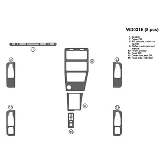 B&I® - 2D Blackwood Full Dash Kit (8 Pcs)