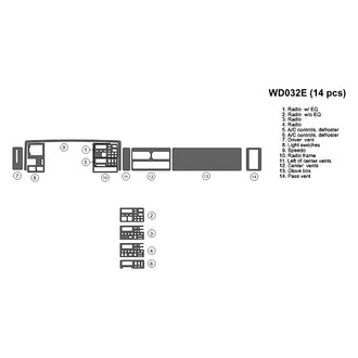 B&I® - 2D Blackwood Small Dash Kit (14 Pcs)