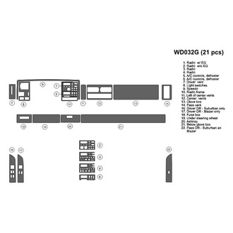 B&I® - 2D Blackwood Large Dash Kit (21 Pcs)
