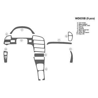 B&I® - 2D Blackwood Full Dash Kit (9 Pcs)