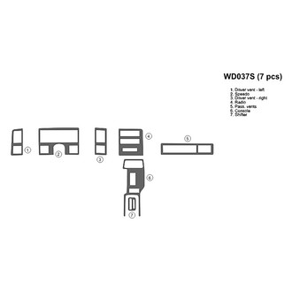 B&I® - 2D Blackwood Small Dash Kit (7 Pcs)