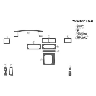 B&I® - 2D Blackwood Small Dash Kit (11 Pcs)
