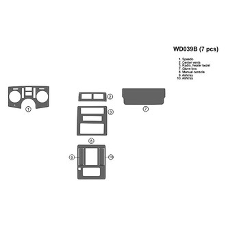 B&I® - 2D Blackwood Full Dash Kit (7 Pcs)