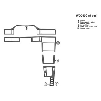 B&I® - 2D Blackwood Small Dash Kit (5 Pcs)