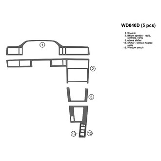 B&I® - 2D Blackwood Small Dash Kit (5 Pcs)