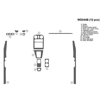 B&I® - 2D Blackwood Full Dash Kit (12 Pcs)