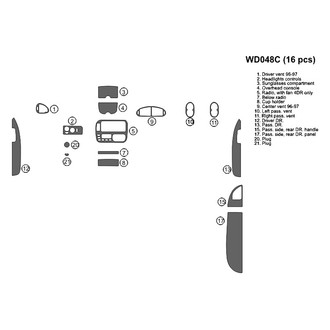 B&I® - 2D Blackwood Full Dash Kit (16 Pcs)