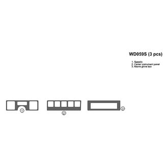 B&I® - 2D Blackwood Small Dash Kit (3 Pcs)