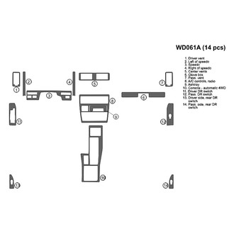 B&I® - 2D Blackwood Large Dash Kit (14 Pcs)