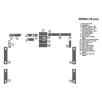 B&I® - 2D Blackwood Full Dash Kit (18 Pcs)