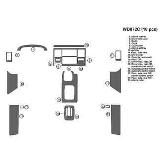 B&I® - 2D Factory Match Full Dash Kit (18 Pcs)