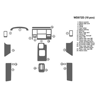 B&I® - 2D Factory Match Full Dash Kit (18 Pcs)