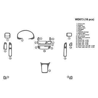 B&I® - 2D Blackwood Full Dash Kit (18 Pcs)