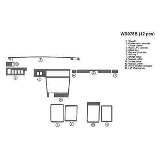 B&I® - 2D Blackwood Full Dash Kit (12 Pcs)