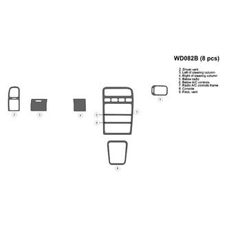 B&I® - 2D Blackwood Small Dash Kit (8 Pcs)