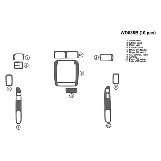 B&I® - 2D Blackwood Full Dash Kit (10 Pcs)