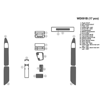 B&I® - 2D Blackwood Full Dash Kit (17 Pcs)