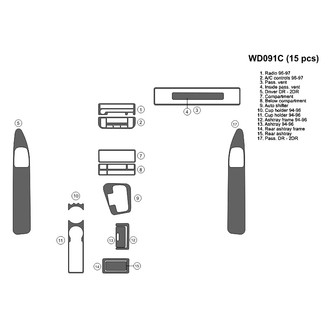 B&I® - 2D Blackwood Full Dash Kit (15 Pcs)