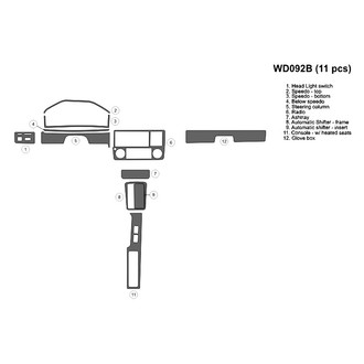 B&I® - 2D Blackwood Full Dash Kit (11 Pcs)