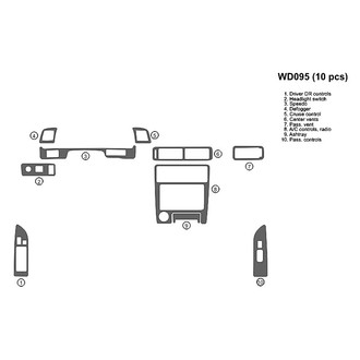 B&I® - 2D Blackwood Full Dash Kit (10 Pcs)