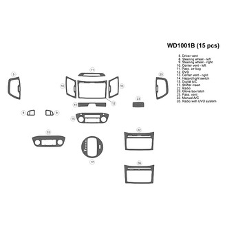 B&I® - 2D Blackwood Small Dash Kit (15 Pcs)