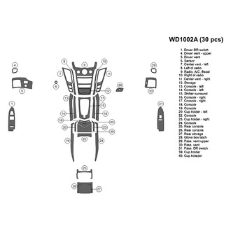 B&I® - 2D Black Factory Match Small Dash Kit (30 Pcs)