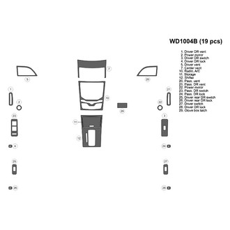 B&I® - 2D Blackwood Small Dash Kit (19 Pcs)
