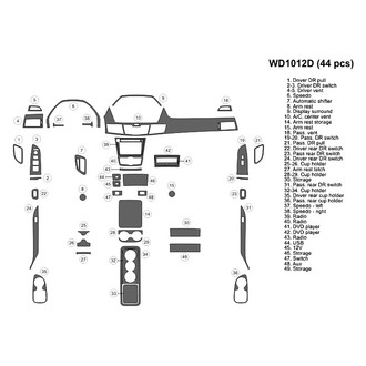 B&I® - 2D Blackwood Large Dash Kit (44 Pcs)
