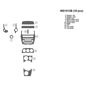 B&I® - 2D Blackwood Small Dash Kit (10 Pcs)