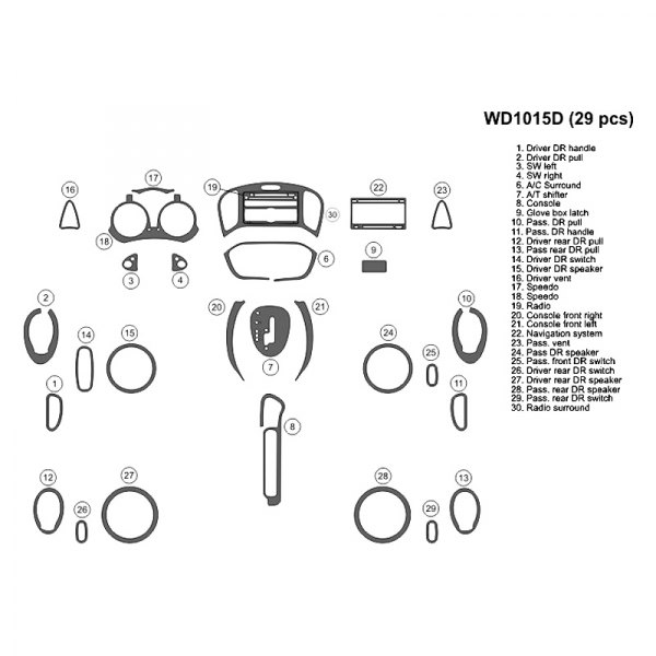 B&I® - 2D Large Dash Kit