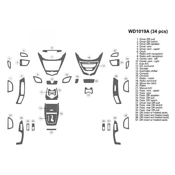 B&I® - 2D Medium Dash Kit