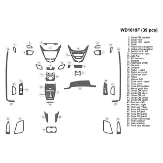 B&I® - 2D Blackwood Large Dash Kit (39 Pcs)