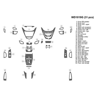 B&I® - 2D Blackwood Medium Dash Kit (31 Pcs)